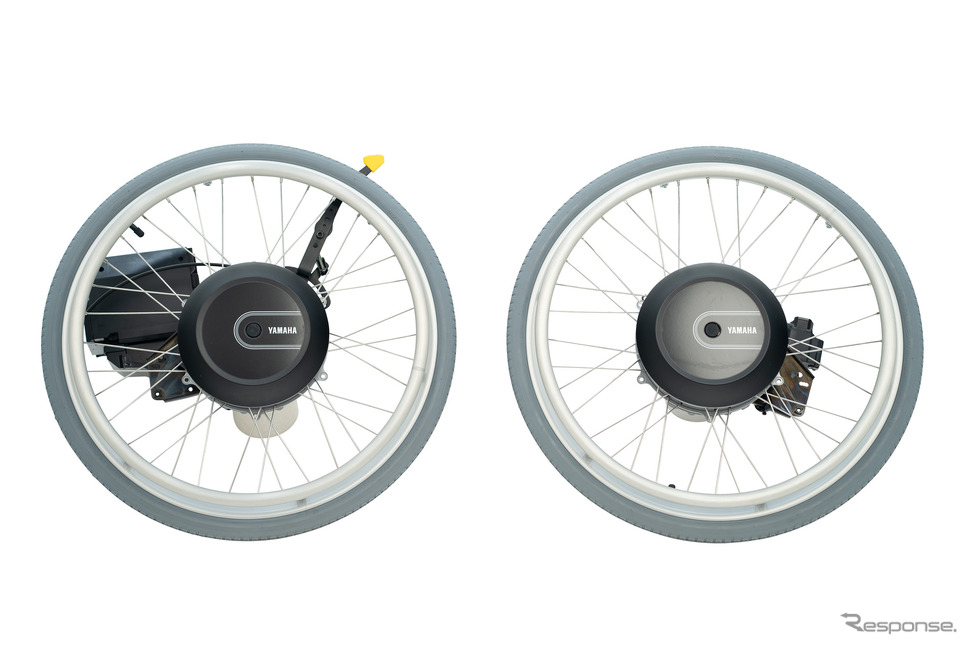 ヤマハ発動機の車いす電動化ユニットの新製品「JWG-1」《写真提供 ヤマハ発動機》