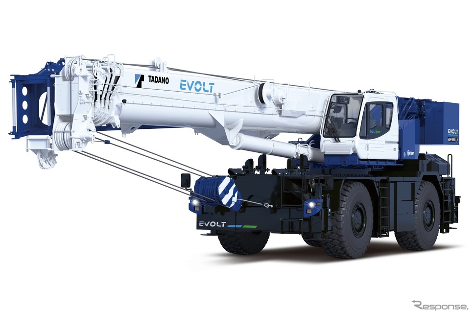 バッテリ式フル電動ラフテレーンクレーン「EVOLT eGR-1000XLL-1」《写真提供 タダノ》