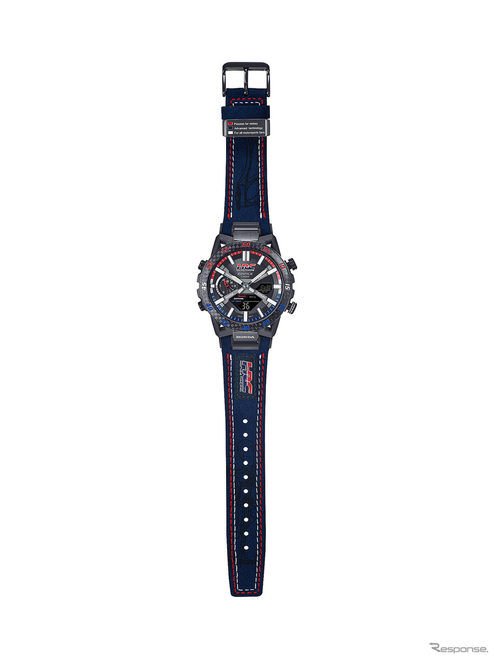 カシオ『EDIFICE』のHRCコラボモデル、 Honda Racing Collaboration Model『ECB-2000HR』《写真提供 カシオ計算機》