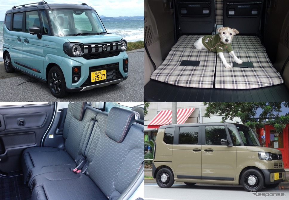 スズキ スペーシアギアとホンダ N-BOX JOYのドッグフレンドリーポイントを比較!《写真撮影 青山尚暉》
