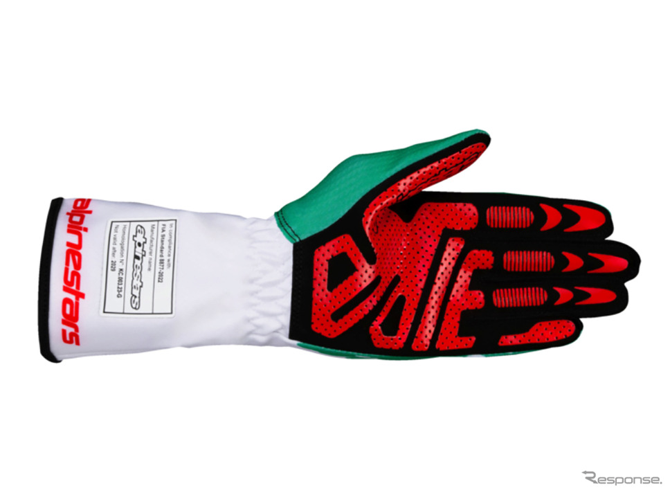 TECH-1 K V3 GLOVES 263 WHITE GREEN RED《写真提供 SPK》