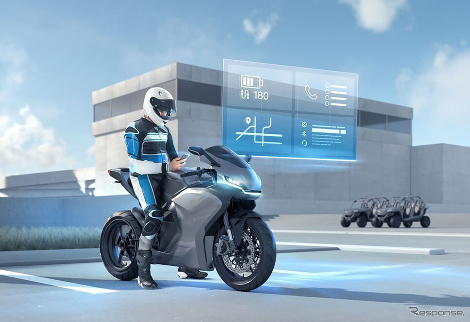 ボッシュの二輪車向けの新しいTFTコネクトプラットフォームのイメージ《photo by Bosch》
