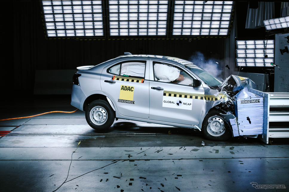 スズキ・ディザイア新型のグローバルNCAPの衝突テスト《photo by globalncap》