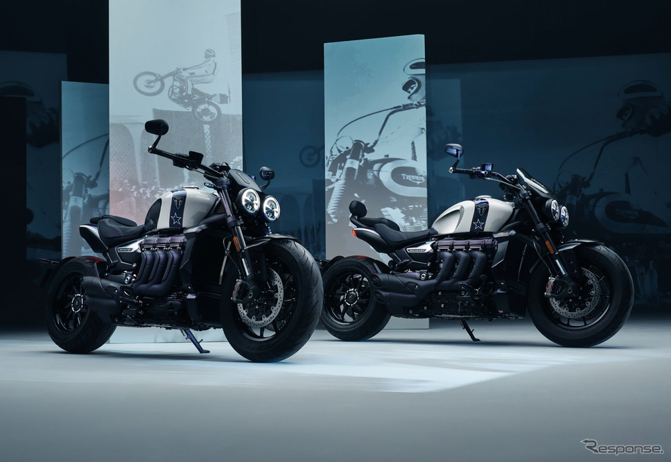 トライアンフ『Rocket 3 R & GT Evel Knievel Limited Editions』《写真提供 トライアンフモーターサイクルズジャパン》