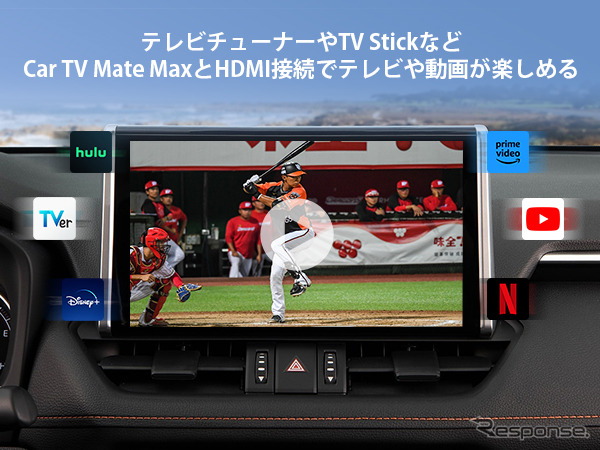 CarPlay HDMI入力・CarPlay無線化・Android Auto無線化の一台三役「CAR TV MATE MAX」発売《画像提供 OTTOCAST》