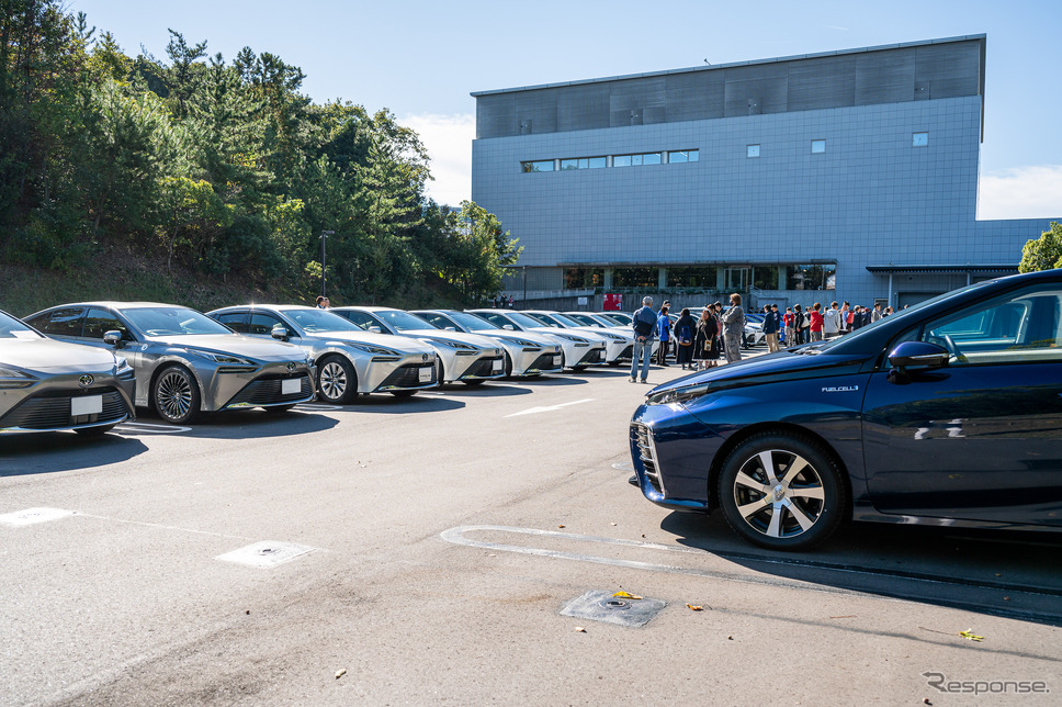 TOYOTA MIRAI CLUBと連携しFCEVによる給電を一部のSSで実施《写真提供 ラリージャパン 2024 実行委員会》