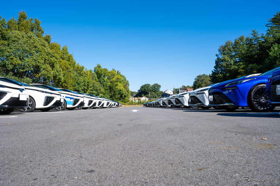 TOYOTA MIRAI CLUBと連携しFCEVによる給電を一部のSSで実施《写真提供 ラリージャパン 2024 実行委員会》