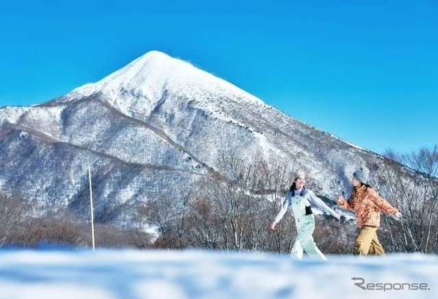 早朝の気持ち良いバーンから滑り始めるのがおすすめ《写真提供 キャンピングカー株式会社》