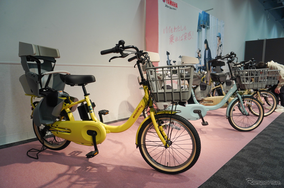 ヤマハの子乗せモデルの新型電動アシスト自転車『PAS babby』『PAS kiss』《写真撮影 宮崎壮人》
