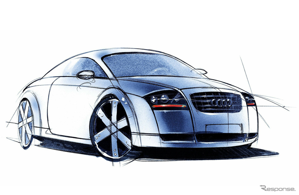 アウディ TT 初代のデザインスケッチ《photo by Audi》