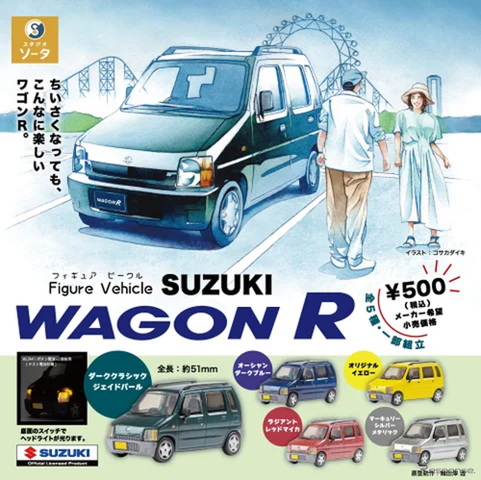 スズキとコラボレーションしたカプセルトイ「Figure Vehicle SUZUKI WAGON R(スズキ ワゴンアール)」《写真提供 スタジオソータ》