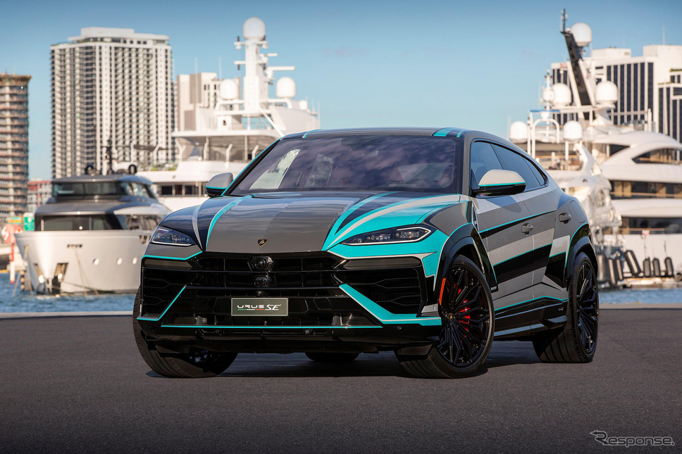 米マイアミ文化に着想を得てカスタマイされたランボルギーニ『ウルスSE』《photo by Lamborghini》
