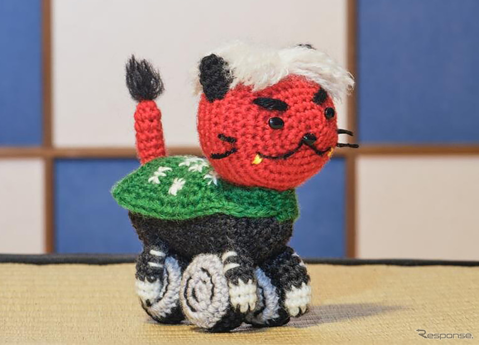ヤマハ発動機の「あみぐるみ・羊毛フェルト」の最新作品「トリ獅子」《写真提供 ヤマハ発動機》
