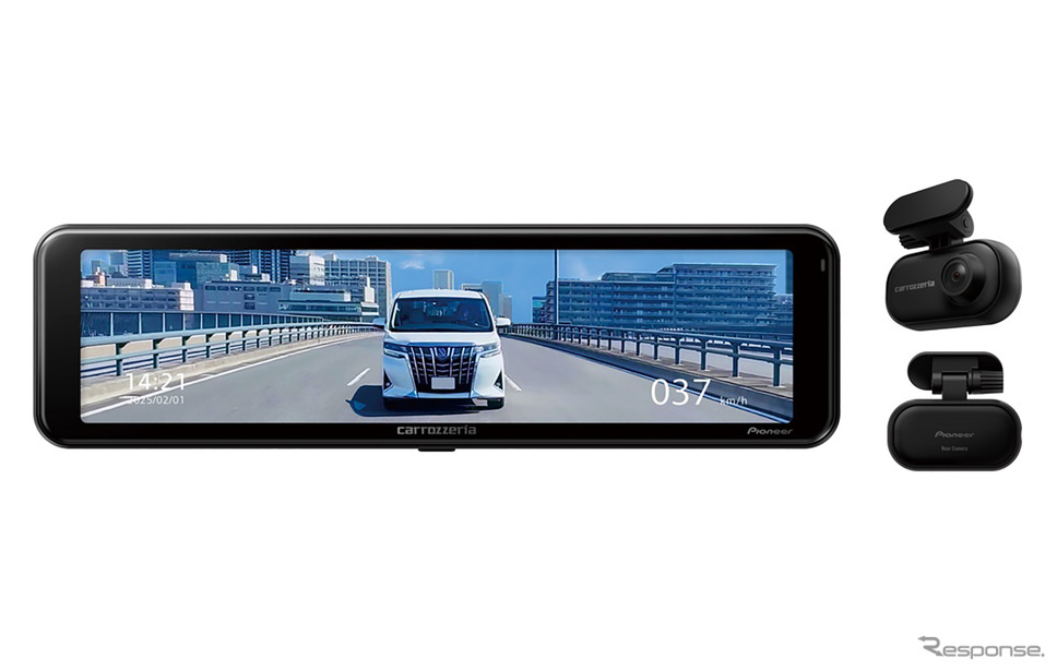 カロッツェリアの高精細デジタルミラー型ドライブレコーダー「VREC-MS700D」《写真提供 パイオニア》