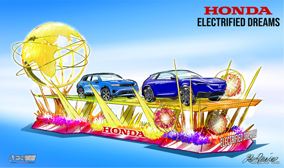 ホンダの米「2025ローズパレード」のフロートのイメージ《photo by Honda》