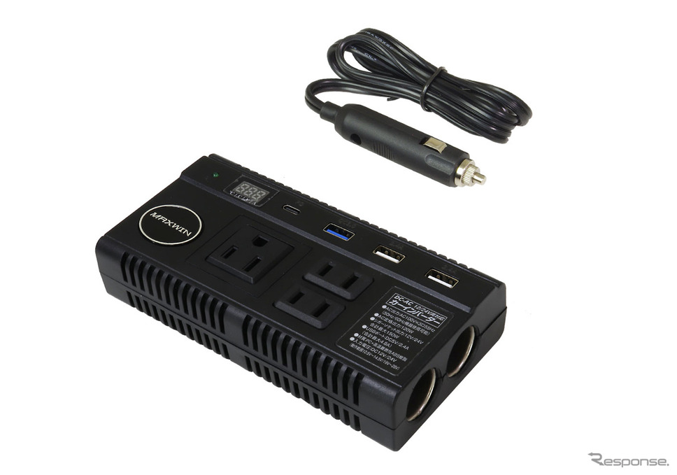 クルマにAC100VコンセントやUSBポートを増設、MAXWINが9口同時給電可能なカーインバーターを発売《写真提供 昌騰》
