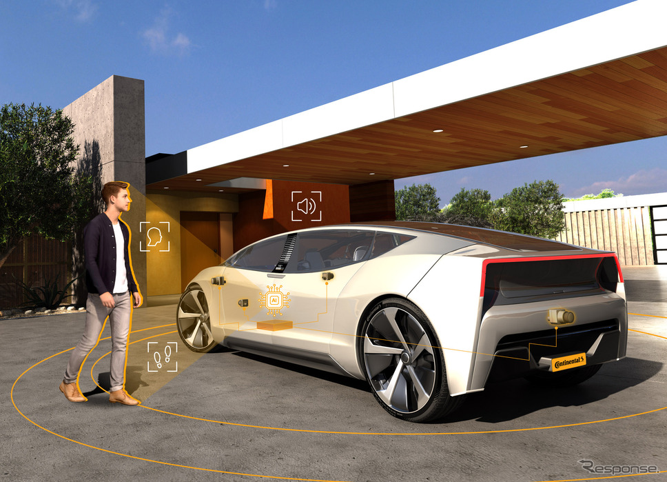 コンチネンタルの革新的な意思疎通テクノロジーを備えたデモカー《photo by Continental》