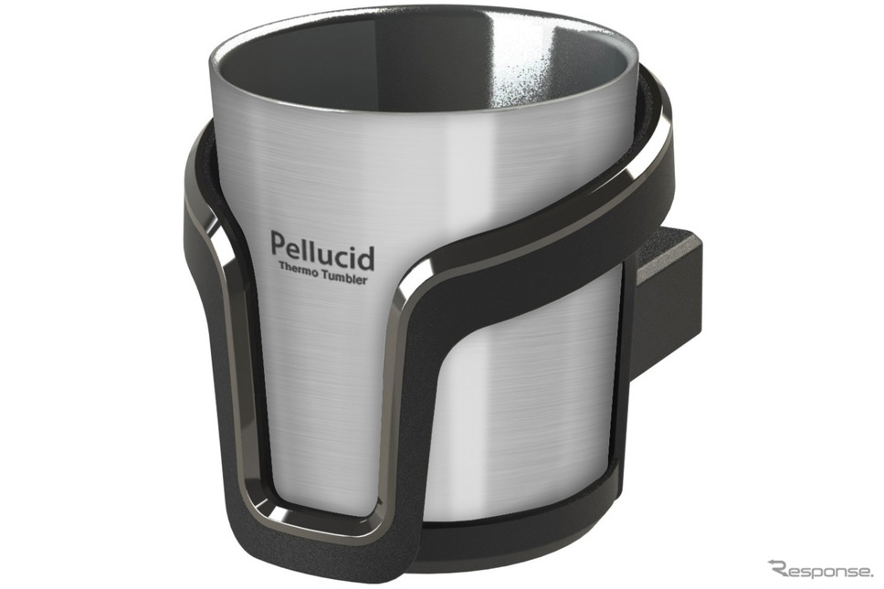 Pellucid・サーモタンブラー ドリンクホルダー(シルバー)(PDK2114)《写真提供 ペルシード》