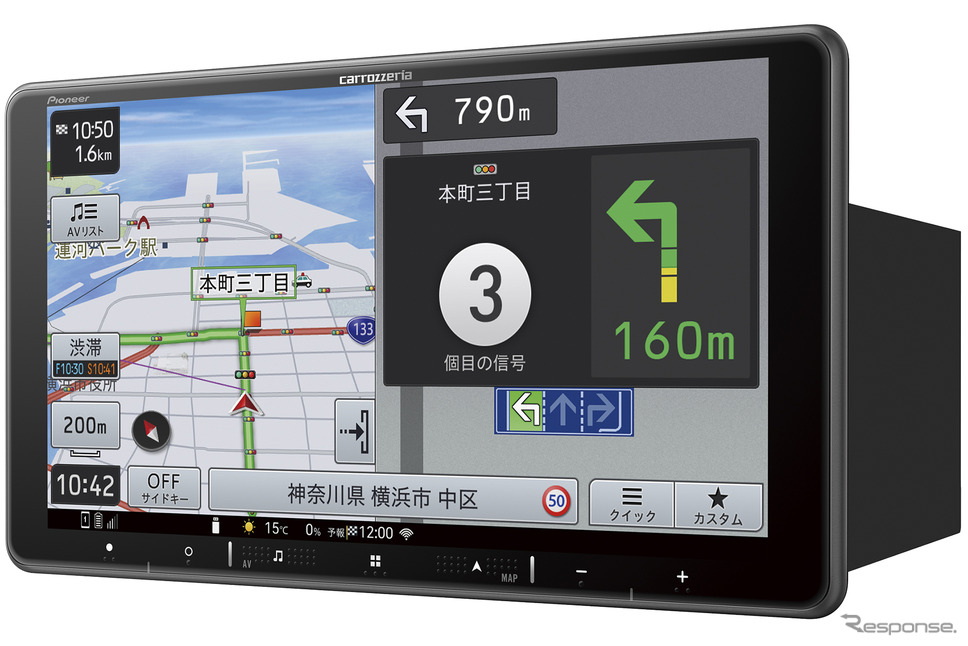 カロッツェリア・楽ナビ 9V型HD/TV/Bluetooth/SD/チューナー・AV一体型メモリーナビゲーション AVIC-RF721《写真提供 カロッツェリア》