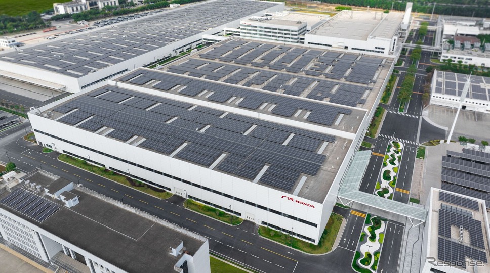 広汽ホンダが中国広東省広州市に新設した新エネルギー車工場《写真提供 ホンダ》