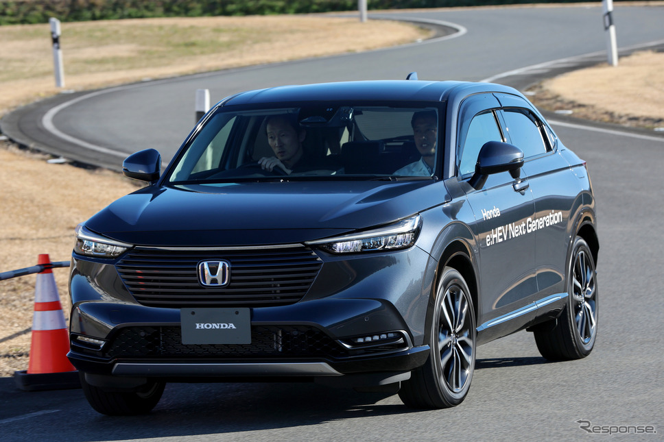 ホンダの次世代小型e:HEVシステムを搭載したヴェゼルベースの試作車《写真提供 本田技研工業》