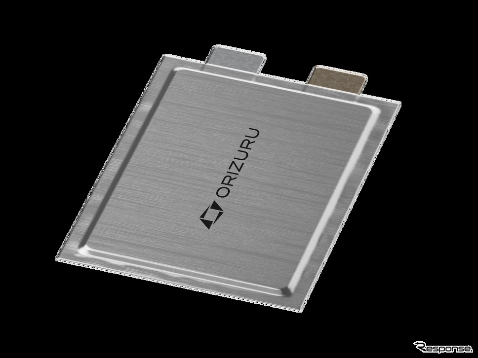 TRIPLE-1の全固体電池セル。「ORIZURU」はブランド名と思われるが未発表。提供:TRIPLE-1