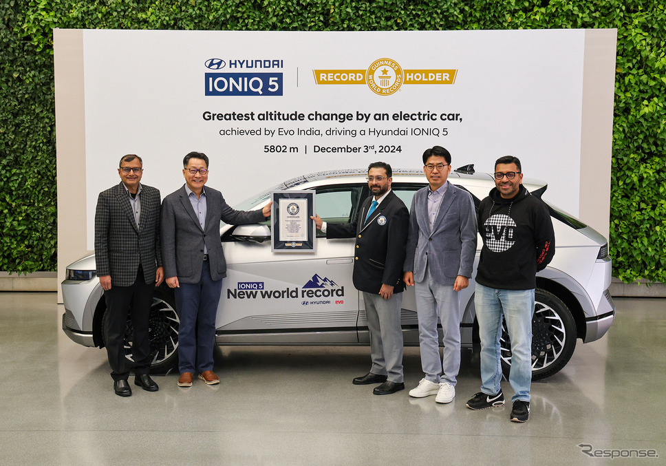 ヒョンデ『アイオニック5』がギネス世界新記録。EVで最大標高差5802mを走破《photo by Hyundai》