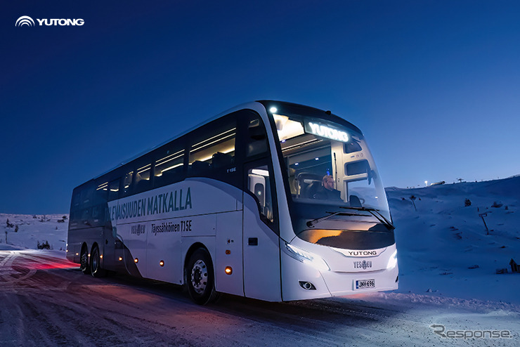 ユトンバスの新型EVバス『T15E』の極寒耐久テスト《photo by Yutong Bus》