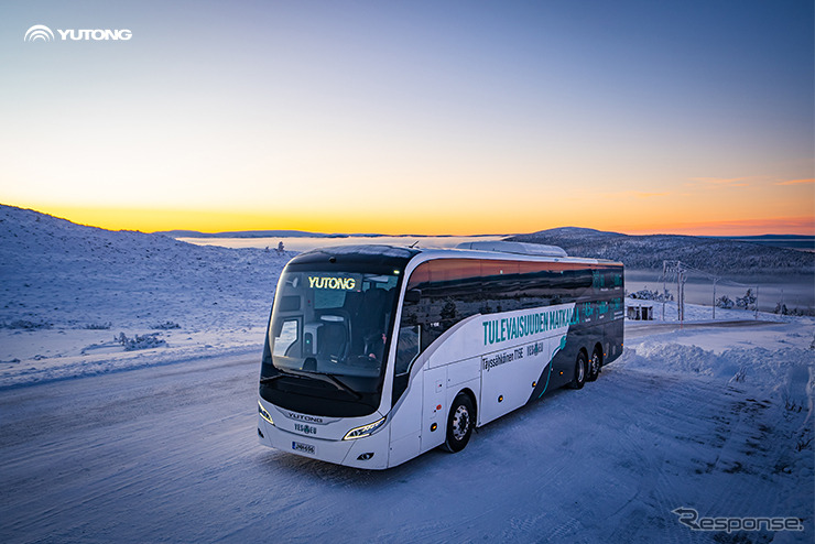 ユトンバスの新型EVバス『T15E』の極寒耐久テスト《photo by Yutong Bus》
