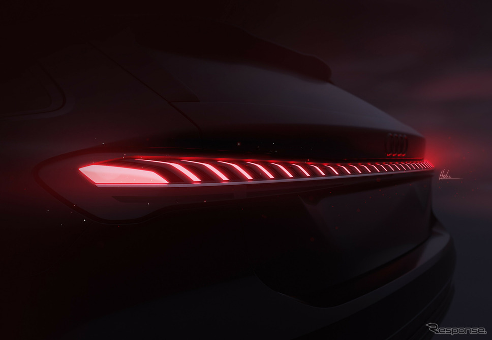 アウディ A5 新型のデジタルOLEDリアライトパネル《photo by Audi》