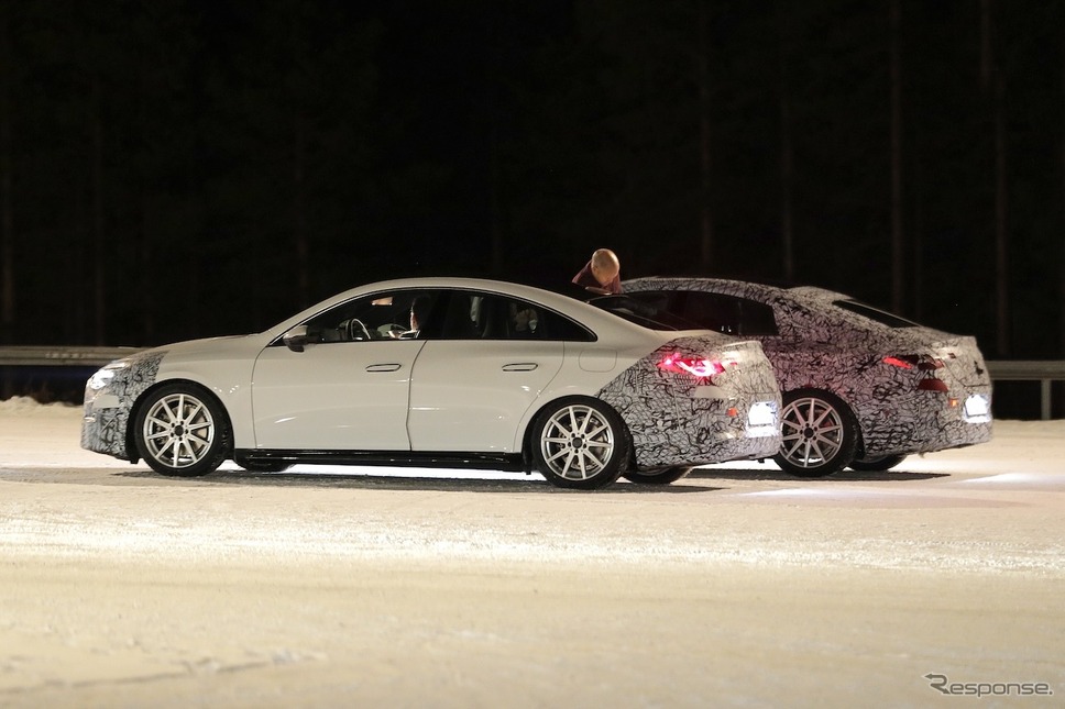 メルセデスベンツ CLA 次期型、ICE搭載仕様のプロトタイプ《APOLLO NEWS SERVICE》