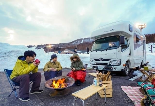 「星野リゾート ネコマ マウンテン 起きたらゲレンデ」《写真提供 キャンピングカー株式会社》
