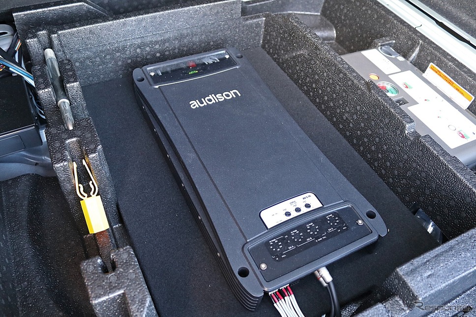 パワーアンプには1ボディに5.1チャンネルを搭載するオーディソンのAV-5.1Kをチョイス。サウンドもスペース効率も魅力。