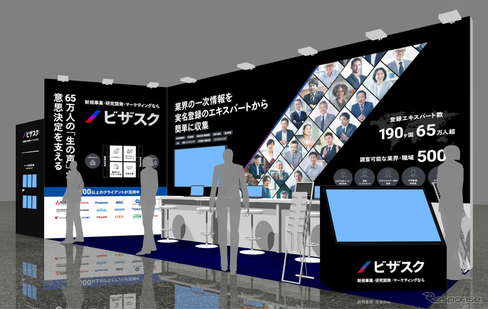 ビザスクの「オートモーティブワールド2025」ブースイメージ《写真提供 ビザスク》