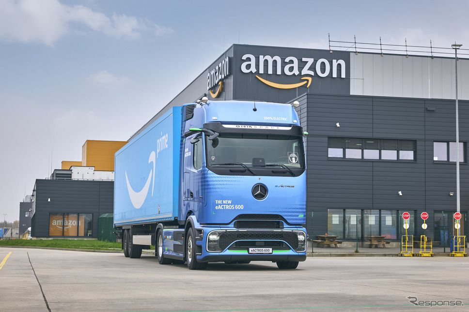 アマゾンが200台を超えるメルセデスベンツの新型EVトラック『eActros 600』を発注《photo by Mercedes-Benz》