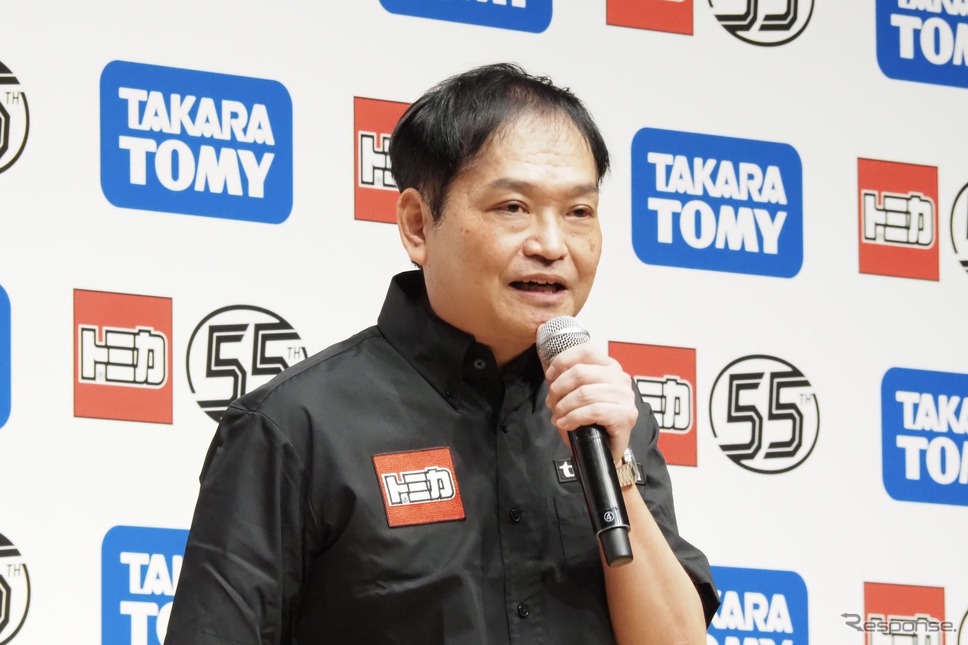 ブランドビジネス本部グローバルトミカ事業室の流石正室長《写真撮影 高木啓》