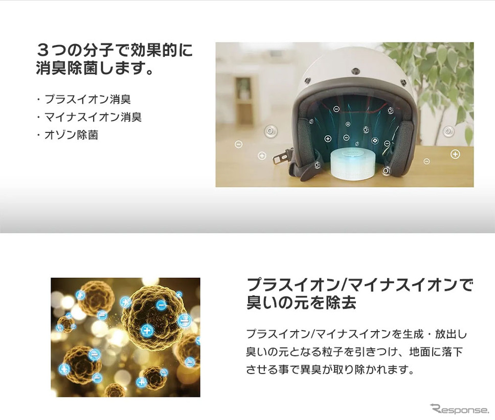 MAXWIN、バイクのヘルメット用オゾン消臭除菌機「MF-C1」《写真提供 昌騰》
