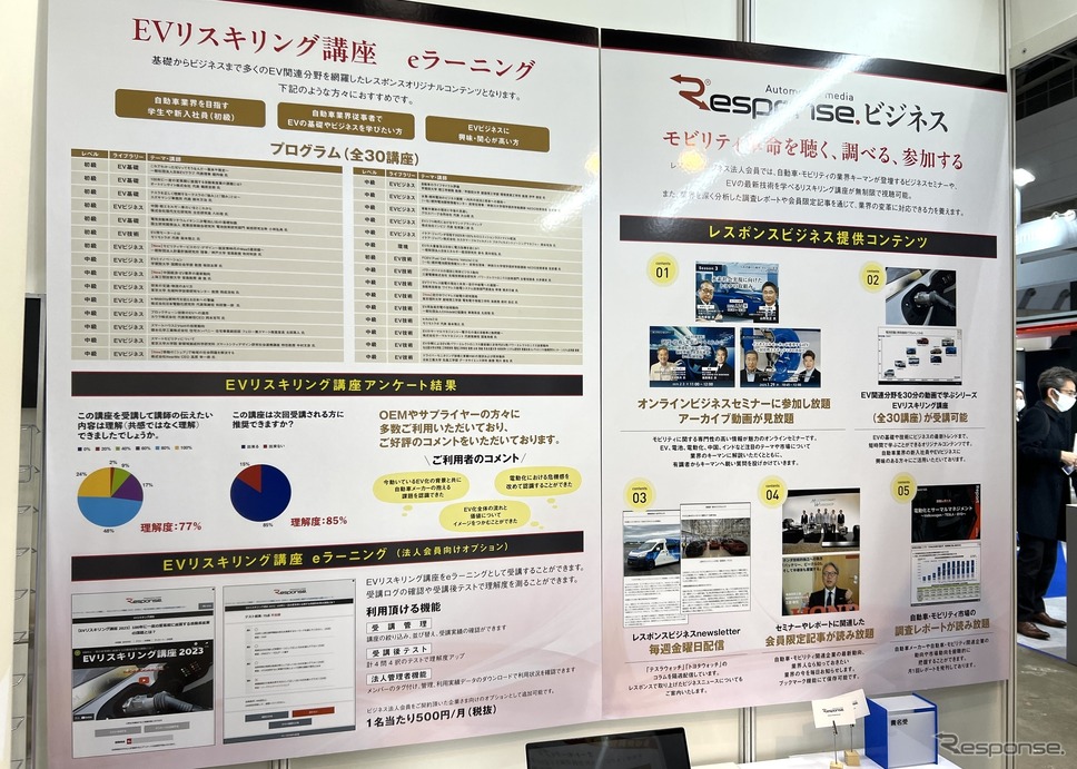 「レスポンスビジネス」として初めて展示会に出展し、会員向けコンテンツを紹介した(オートモーティブワールド2025)《写真撮影 中尾真二》