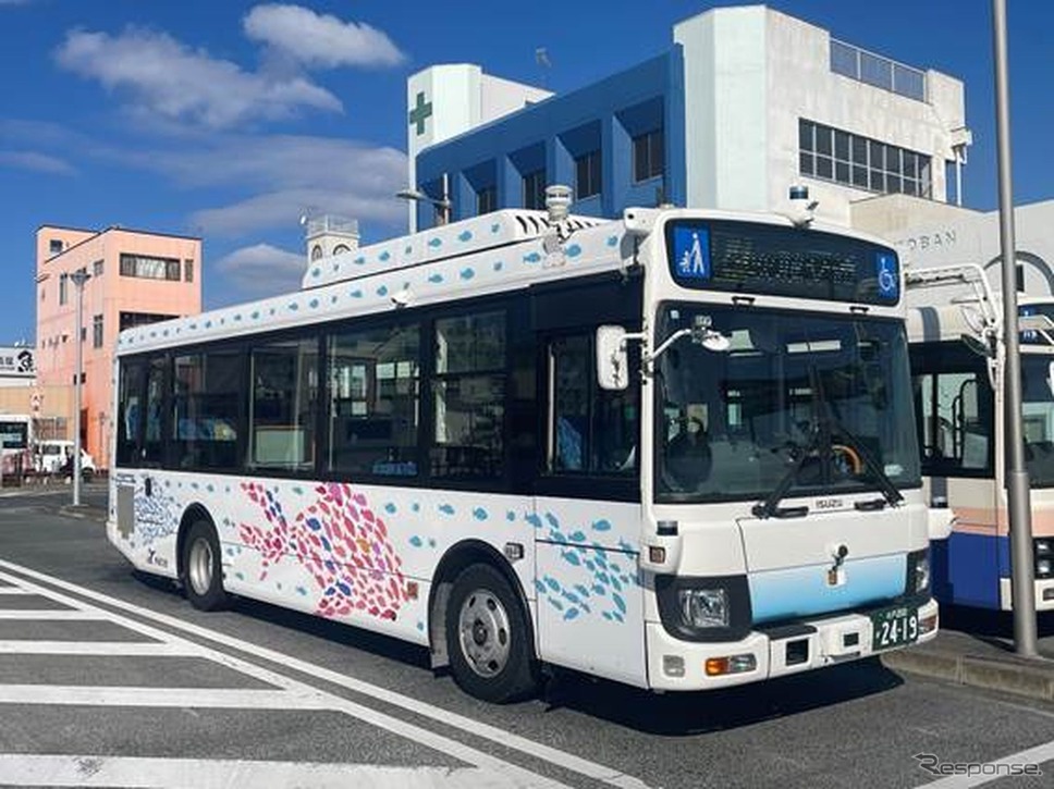 茨城交通が国内初となる中型バスでのレベル4自動運転による営業運行《写真提供 茨城交通》