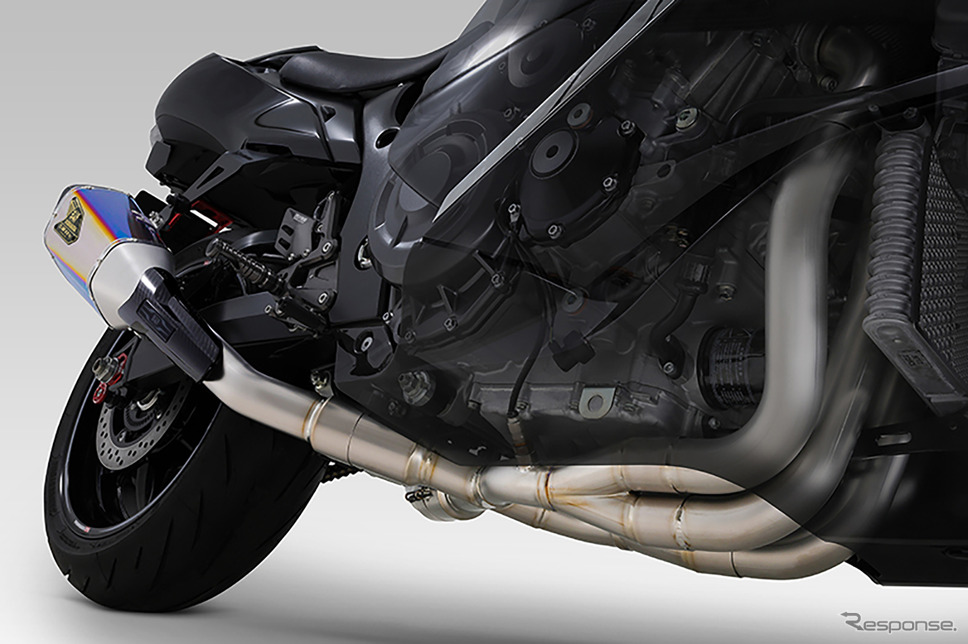 ハヤブサ用フルエキゾーストマフラー・機械曲 R-11Sq R チタンサイクロン 2本出し 政府認証《写真提供 ヨシムラジャパン》