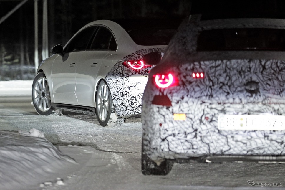 メルセデスベンツ CLA 次期型、ICE搭載仕様のプロトタイプ《APOLLO NEWS SERVICE》