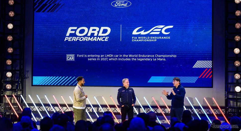 2027年からのWEC(世界耐久選手権)とル・マン24時間レース参戦を発表したフォードモーターの首脳陣《photo by Ford》