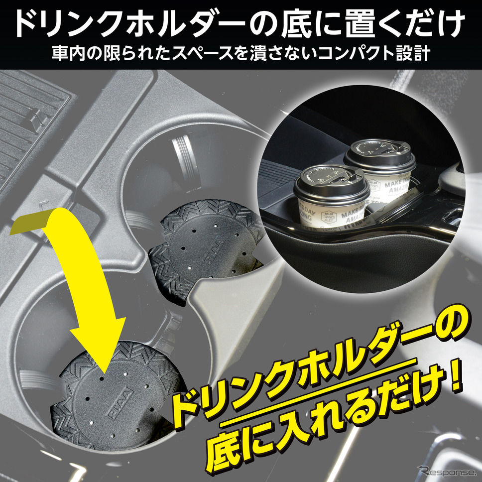 ドリンクホルダーの底に入れるだけの消臭・芳香剤、「PIAA 森の香りDe快適空間」3種類が発売《写真提供 PIAA》