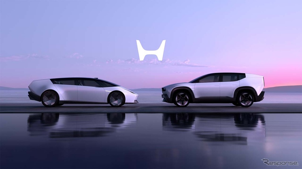CES 2025で発表された「0(ゼロ)シリーズ」の『Honda 0 SALOON』と『Honda 0 SUV』のプロトタイプ《画像提供 ホンダ》