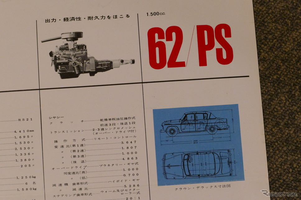 トヨペット・クラウン(初代・RS型)当時のカタログ《カタログ写真撮影 島崎七生人》
