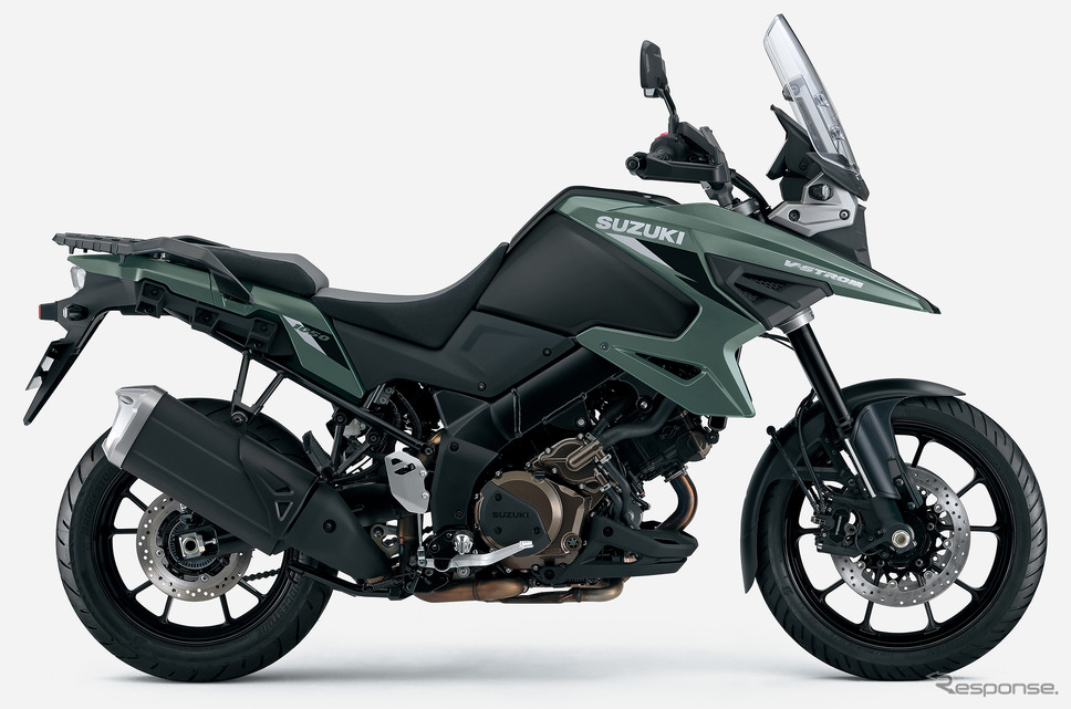 スズキ Vストローム1050(マットスティールグリーンメタリック/マットブラックメタリック No.2)《写真提供 スズキ》