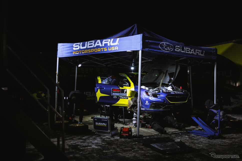 スバルのブランドン・セメヌーク&キートン・ウィリアムズ選手組が米ARA選手権2025年シーズン開幕戦「スノードリフトラリー」で優勝《photo by SUBARU》
