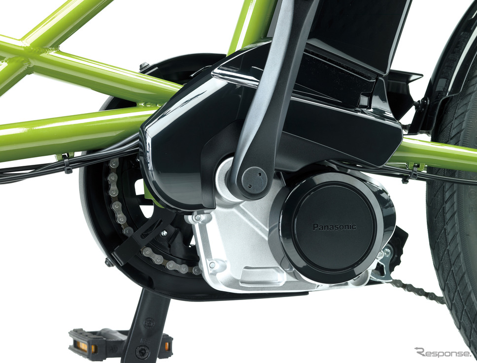 高い信頼性を誇るパナソニック サイクルテック社製自転車用電動アシストユニットの採用《写真提供 カワサキモータースジャパン》