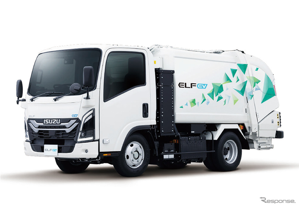いすゞ エルフEVの塵芥車《写真提供 いすゞ自動車》