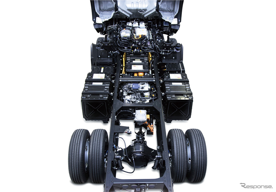 いすゞ エルフEVのプラットフォーム(参考画像)《写真提供 いすゞ自動車》